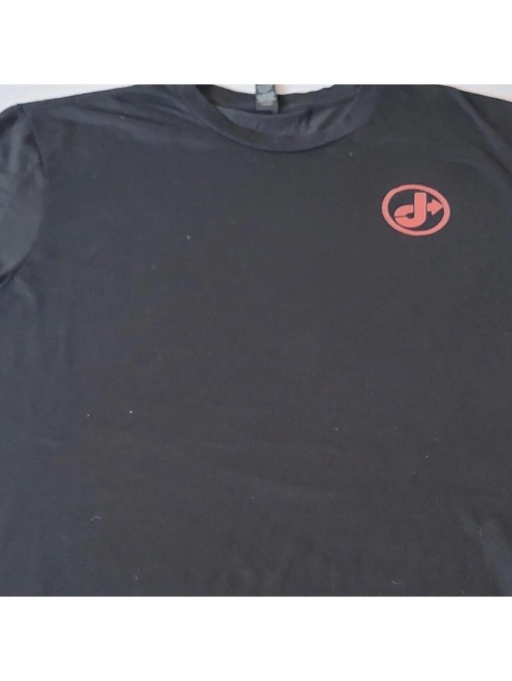 Next Level Men's Black and Navy Tshirt